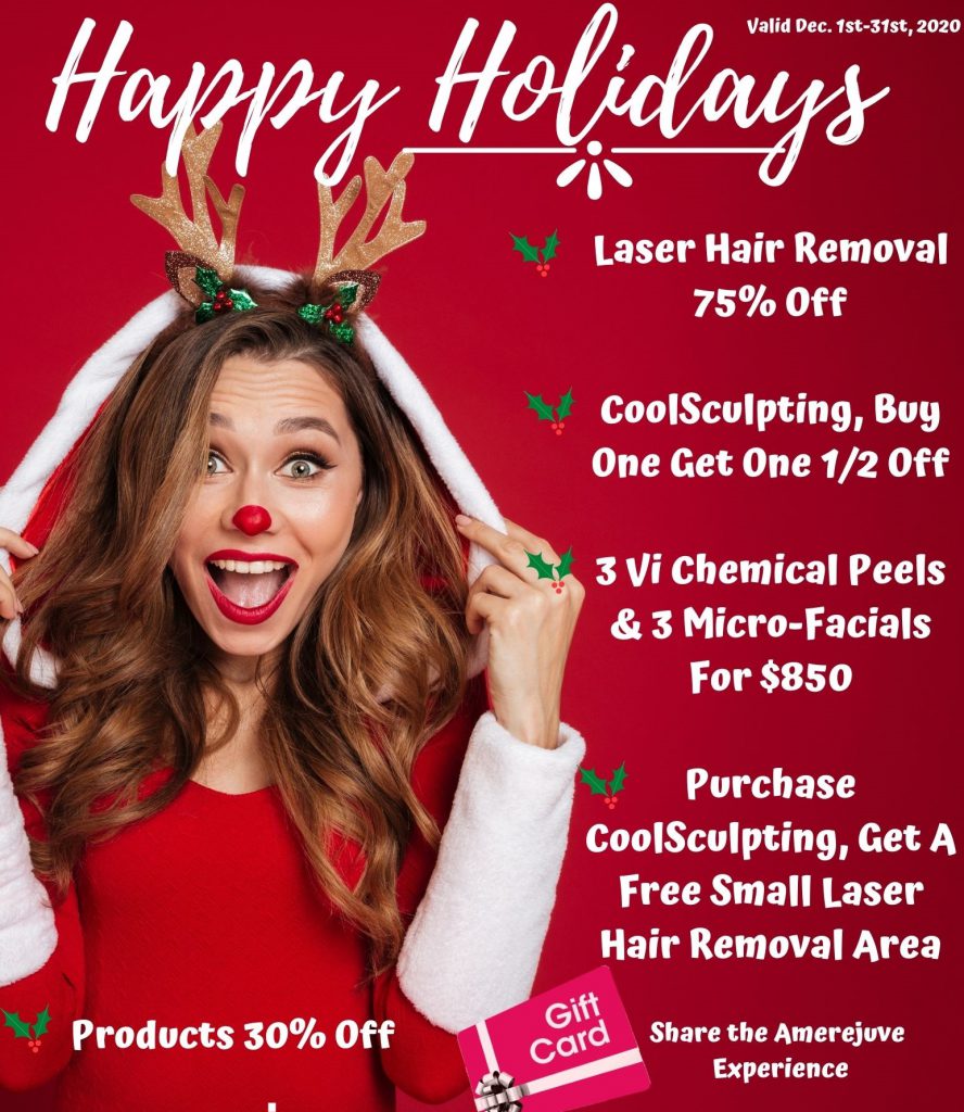 Christmas Specials - Amerejuve Medspa Houston, Katy, Woodlands Laser Hair Removal Coolsculpting Botox & fillers